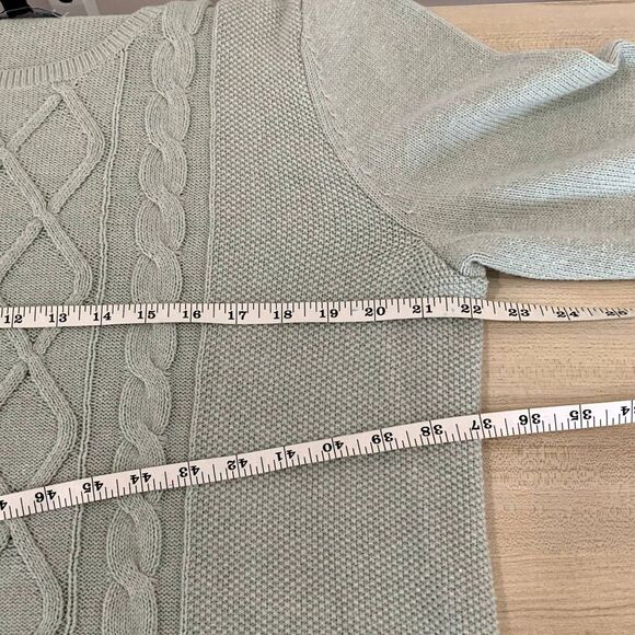 NWOT! Cable Knit Sweater in Color-Mint by Karen Scott Size XL - Picture 9 of 9